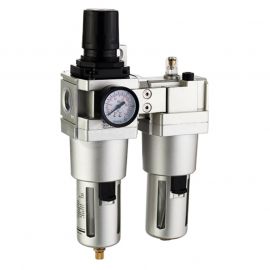 Maestro AERO1500-FRL-1 ΦΙΛΤΡΟΡΥΘΜΙΣΤΗΣ & ΕΛΑΙΩΤΗΡΑΣ 4000L/min,10BAR,40μ,130/190mL,338mm (ΜΑΥΡΟ)